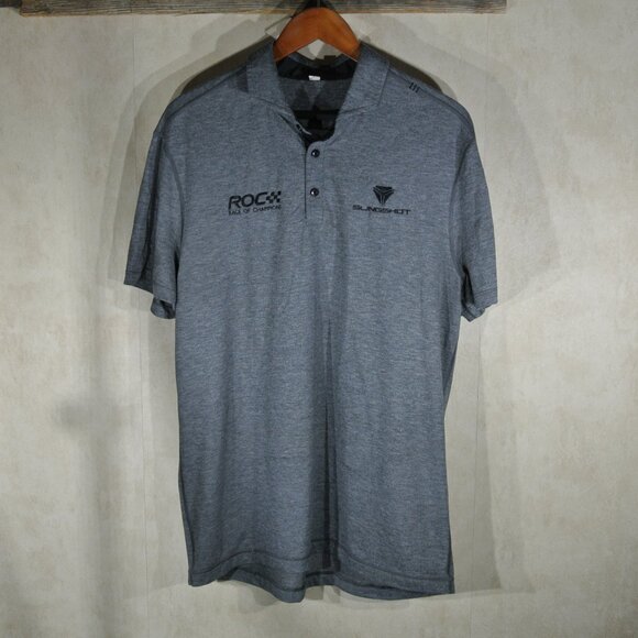Men's Lululemon Grey Polo - Polaris Slingshot Racing Branded ROC - Size XL - Picture 1 of 13